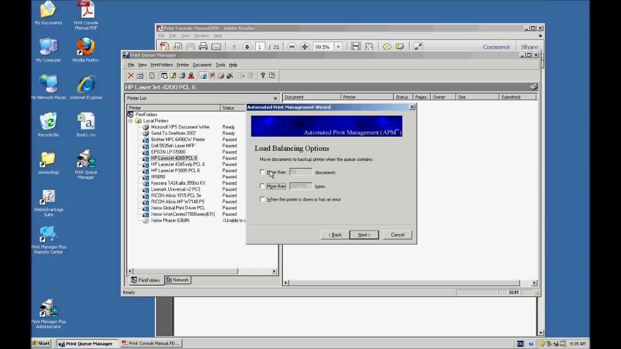 Print Queue Manager General Demonstration YouTube
