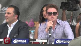 Se encaran 'Canelo' y Mayweather