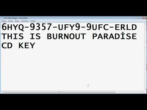burnout paradise serial code