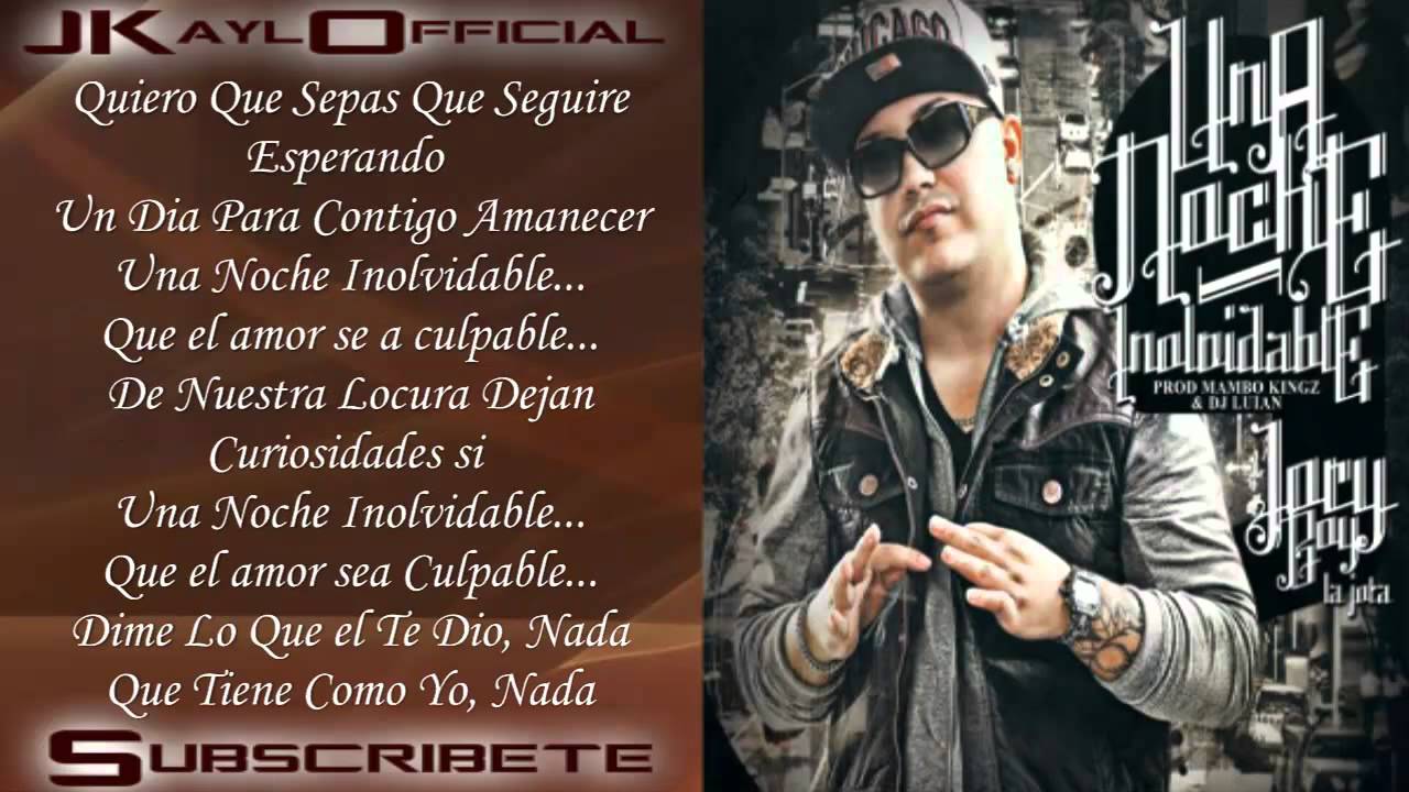 Una Noche Inolvidable ♪Letra/Lyrics♪ - Jory (Original ...