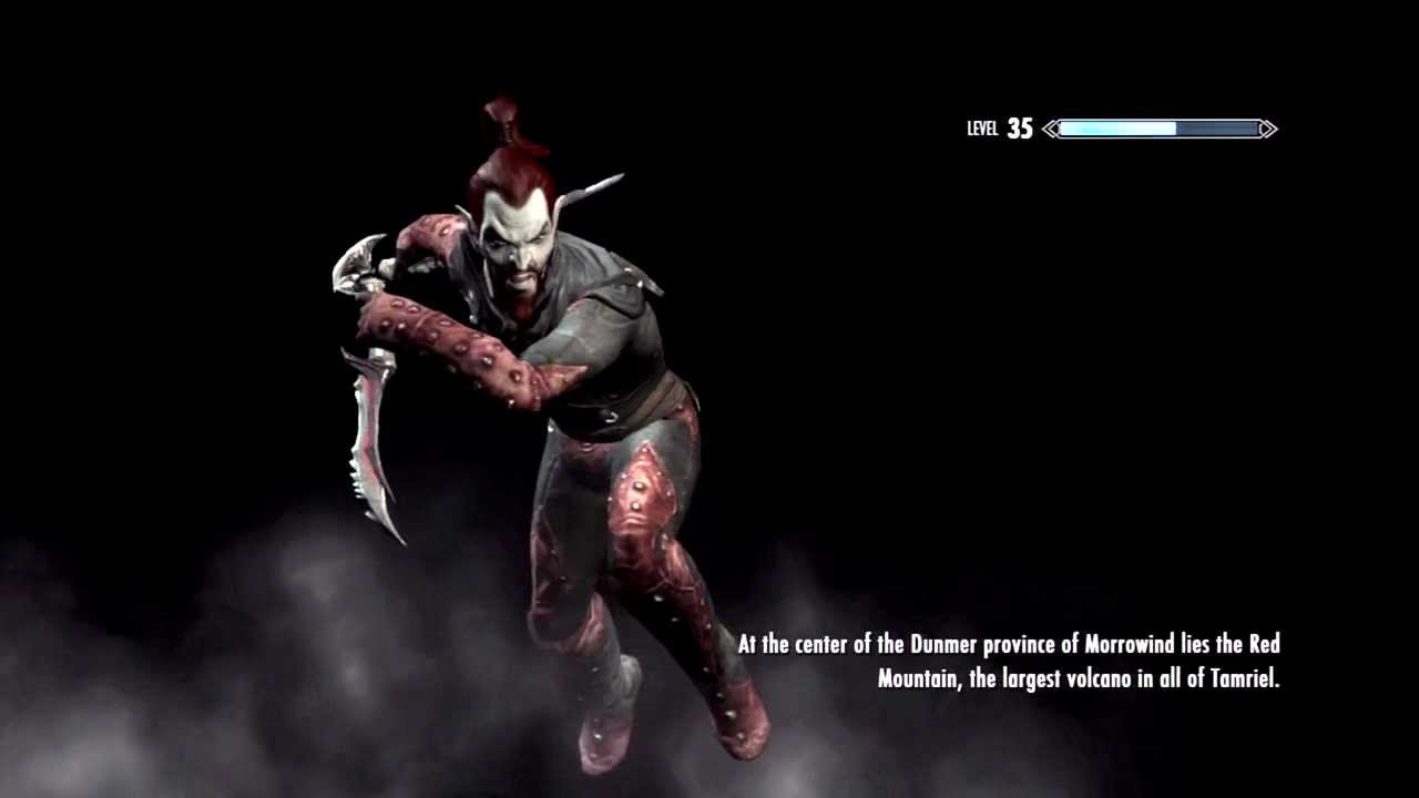 Skyrim - Load Screen - Dark Elf - YouTube