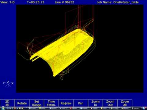 Toolpath display for Morgan Fry Model One machining