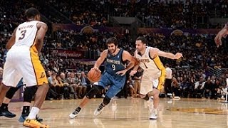 Ricky Rubio Goes for a Triple-Double in L.A.