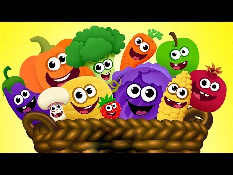 Learn Fruits Veggies With Funny Food - Fun Games For Children