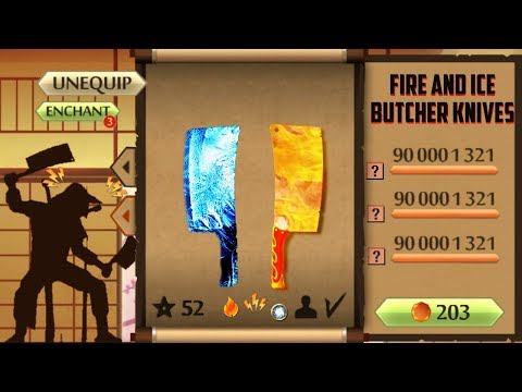 Fire And Ice Butcher Knives Shadow Fight 2