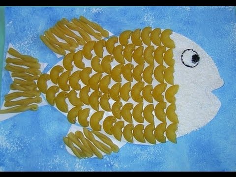 Поделки для детей 3-4 лет из макарон
