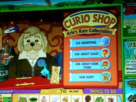 Webkinz Cheat- Curio Shop gem hunt - YouTube