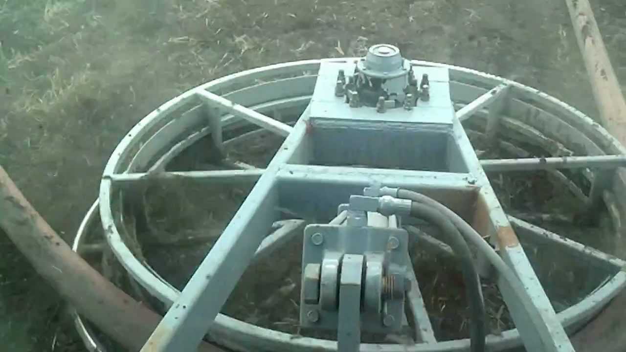 Moving the manure drag hose - YouTube
