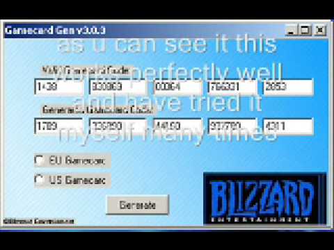 [Wotlk S]Wow Gamecard Generator