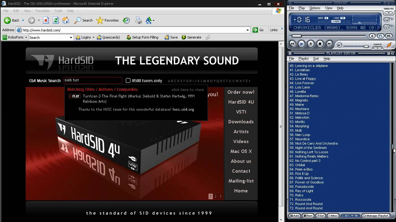 HardSID 4U Winamp Plugin - YouTube