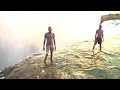 Girls defy death at Victoria Falls! Devil's Pool, Livingstone Island, Zambia