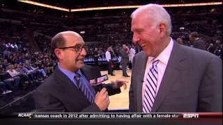 Jeff Van Gundy's Emotional Interview With Gregg Popovich