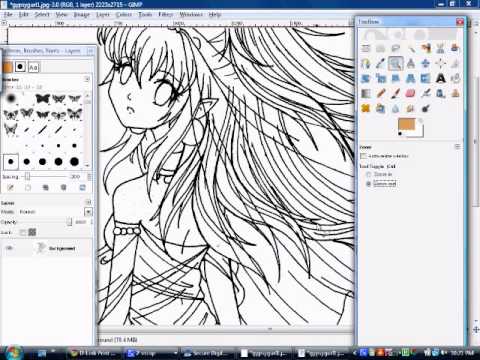 sketch to lineart in gimp linux