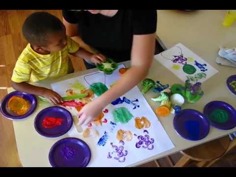 Painting with Fruits and Veggies - YouTube