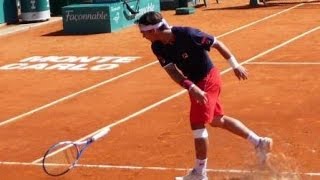 fognini impazzisce e insulta il padre (fognini-tsonga)