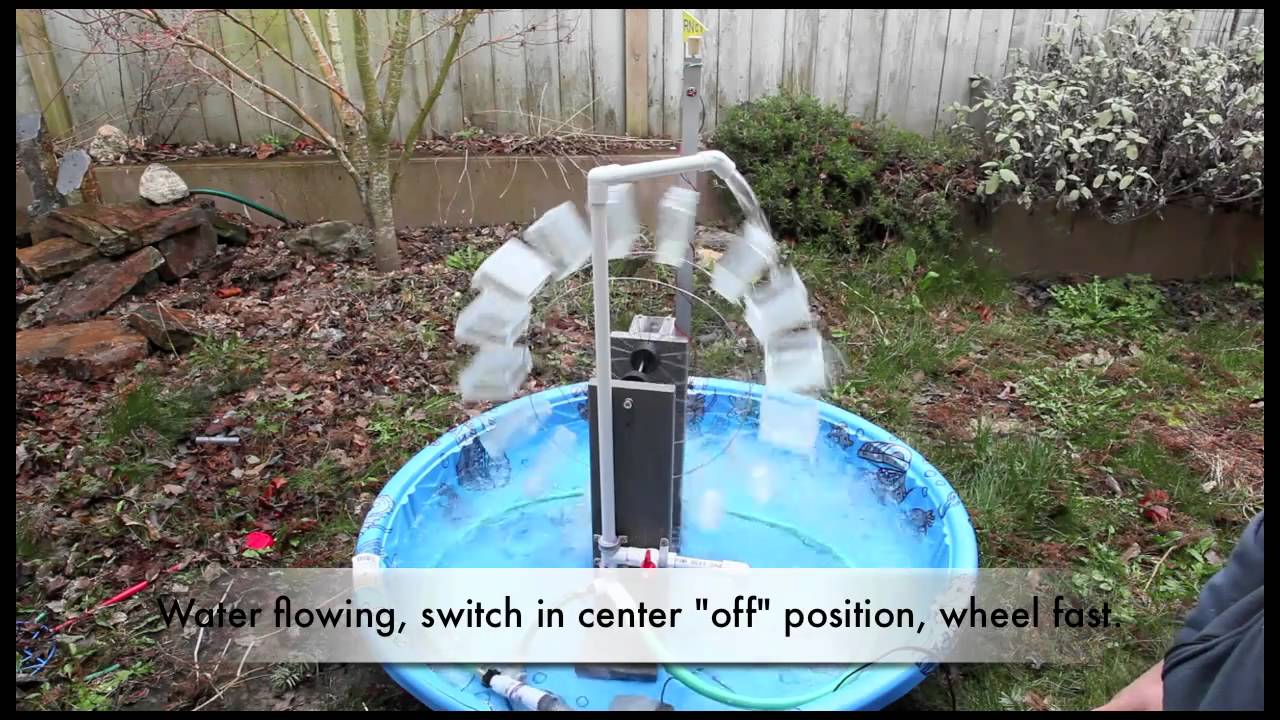 School Science Fair Electricity Generating Waterwheel - YouTube