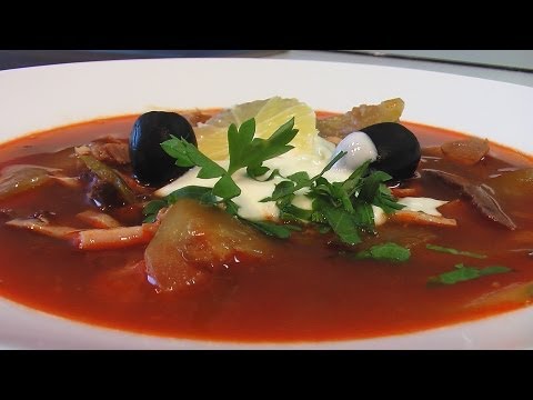 солянка сборная мясная классическая рецепт видео пошаговый