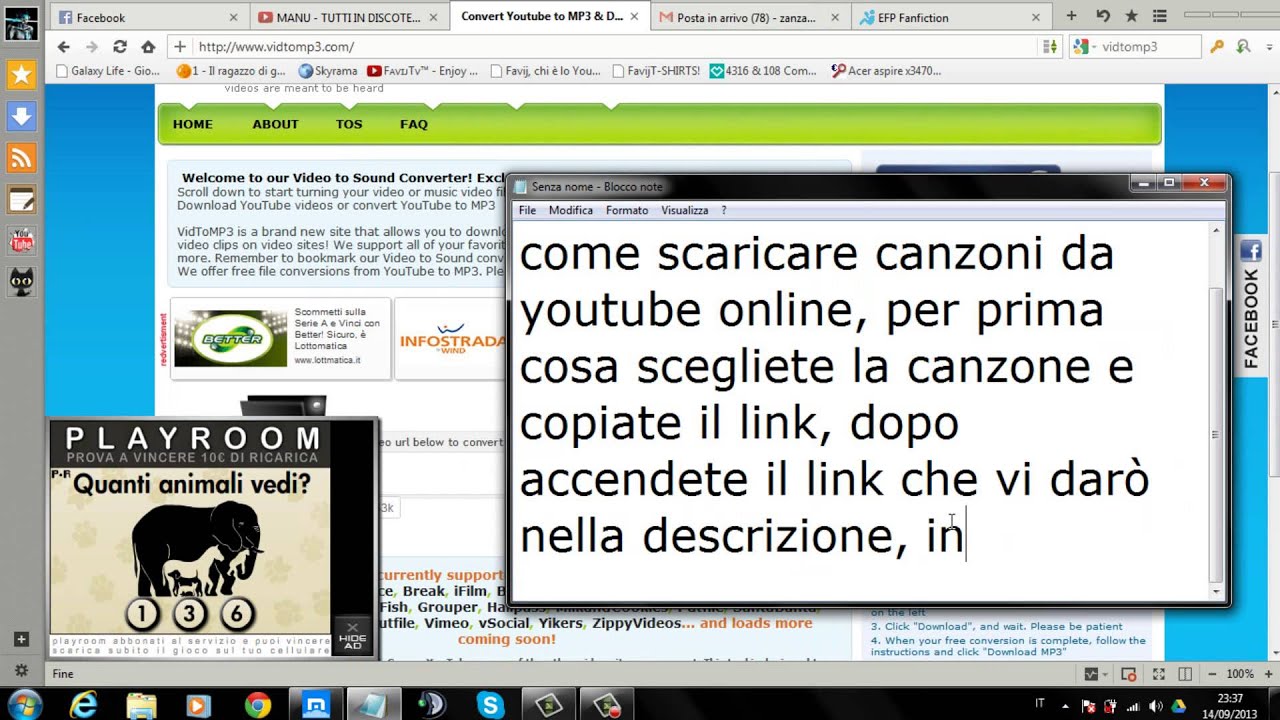 Come scaricare canzoni da youtube online