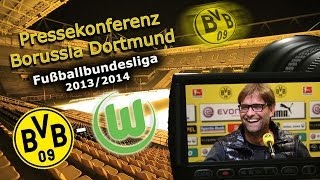 Bundesliga Pressekonferenz nach : Borussia Dortmund - VfL Wolfsburg 2:1 : BVB Pk