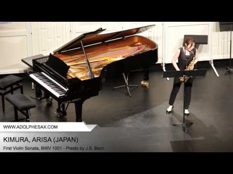 Dinant 2014 - Kimura, Arisa - First Violin Sonata, BWV 1001 - Presto by J.S. Bach