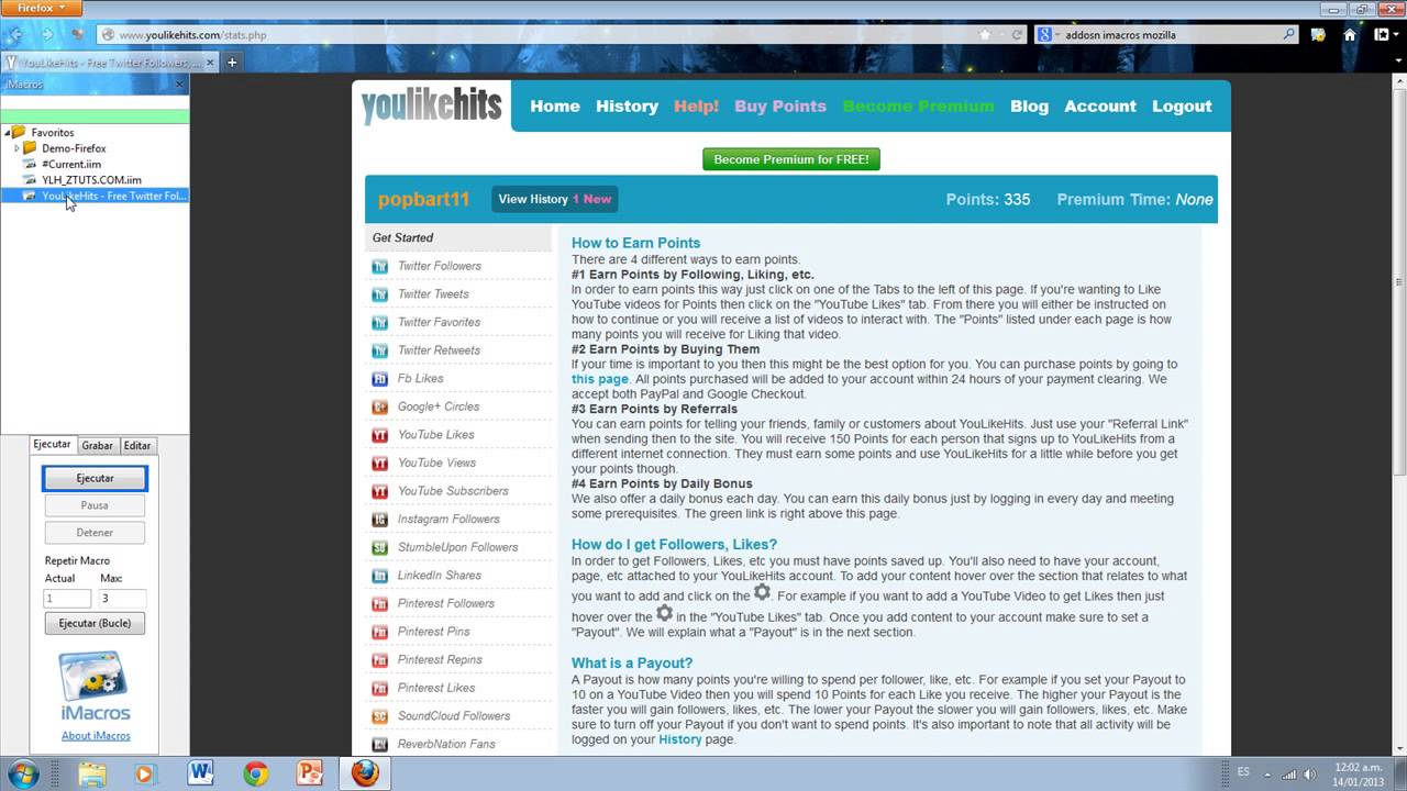Descargar iMacros ( plugin, script , bot ) para Mozilla en Youlikehits ...