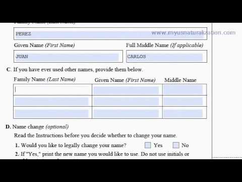 MY US NATURALIZATION - N-400 Application -- Part 1. (Spanish Demo ...