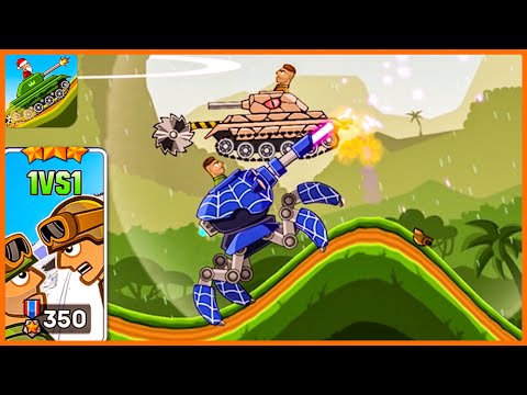 HILLS OF STEEL: 1VS1 TANK ONLINE FUNNY MOMMENT| COBRA TANK FLY UP ARACHNO TANK| Spider Tank
