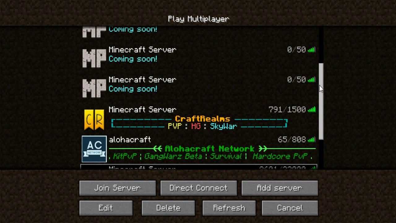 servers for minecraft