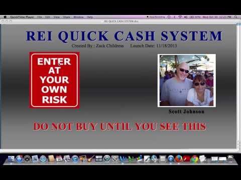 WARNING ! REI Quick Cash System By Zack Childress - Quick Cash System ...