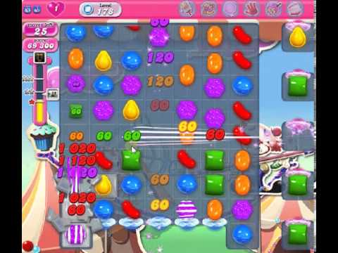 How to beat Candy Crush Saga Level 178 - 2 Stars - No Boosters - 96
