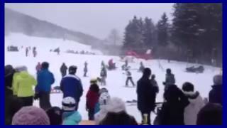 Unfall Rettungshubschrauber Christoph 46 in Oberwiesenthal 26.01.2014 - Live