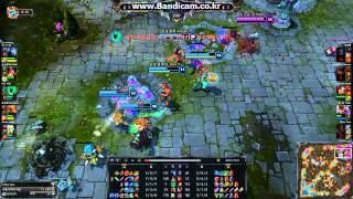 [LOL 영상] 퀸의 광역딜에 이은 훈의 카타리나 쿼드라킬 (Jin Air Hoon's Katarina Qudra Kill feat. Trace's Quinn Tag Team)