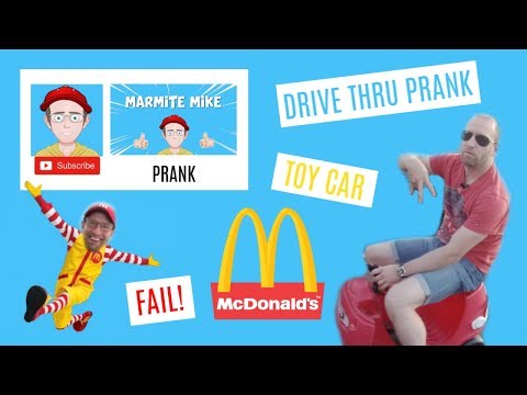 MCDONALDS DRIVE THRU | PRANK | FAIL | DRIVING | TOY CAR IN DRIVE THRU | FUNNY | MARMITE MIKE