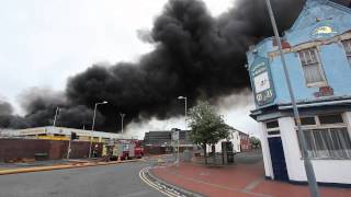 Fire at plastic recycling depot Dartmouth Road, Smethwick