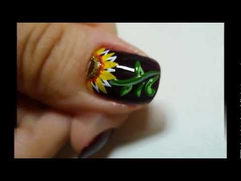 Uñas Acrilicas Diseños Girasoles - Uñas amarillas y girasol Yellow