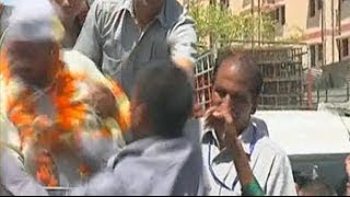 Arvind Kejriwal slapped again while campaigning in Delhi