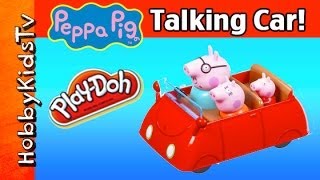 PEPPA PIG Talking Toy Car! Muddy PLAY-DOH Puddle [Box Open] [Toy Review} HobbyKidsTV