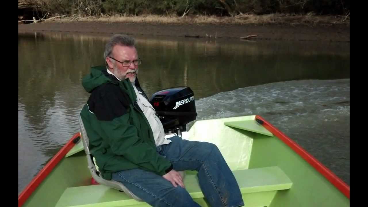Homemade Wooden jon boat. - YouTube