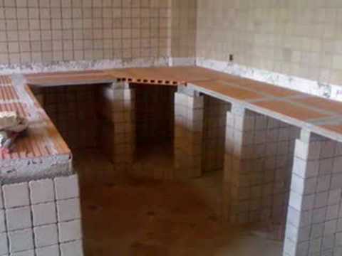 Cocina hechas de concreto: construcción de cocina empotrada en ...