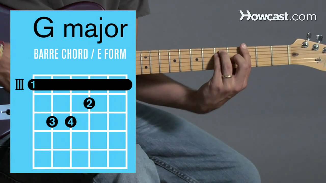 How to Play a G Major Barre Chord | Guitar Lessons - YouTube