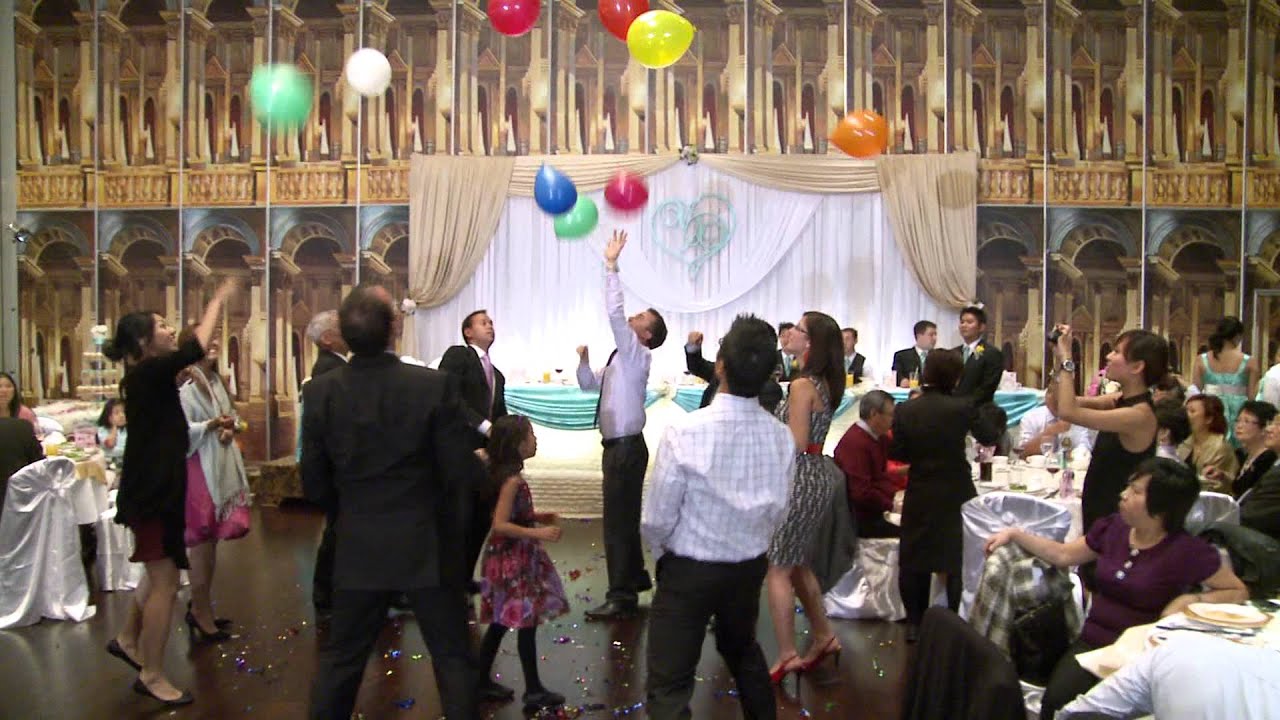 Funny Balloon Game at A Wedding Reception Premiere Ballroom & Banquet