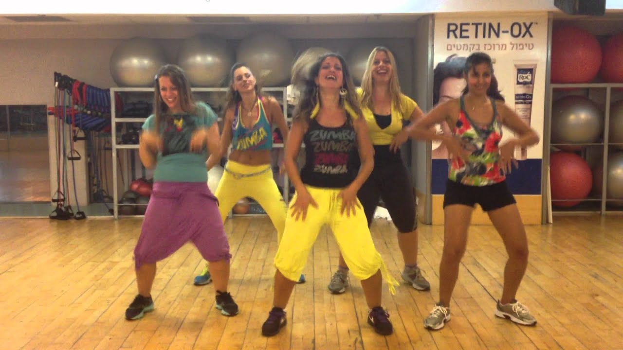 Zumba with shelly poker face