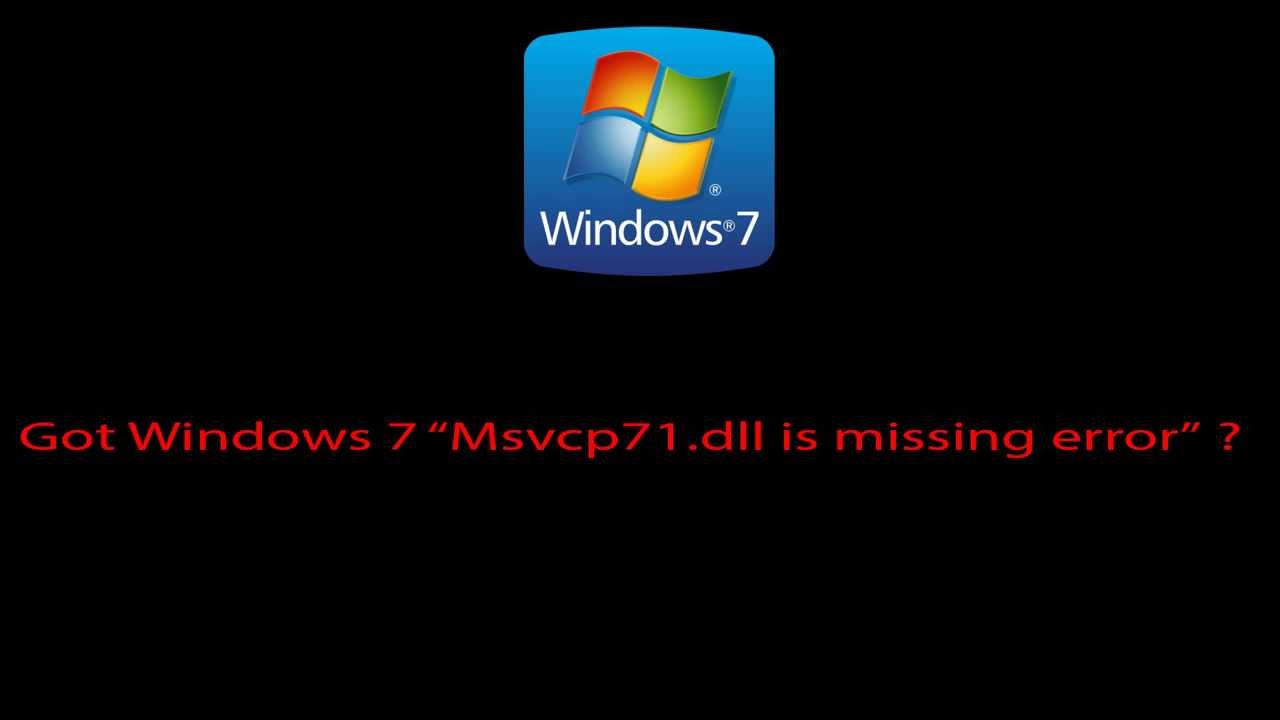 got windows 7 msvcp71.dll is missing error? here is the fix - YouTube