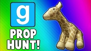 Gmod Prop Hunt Funny Moments 8 - Talking Giraffe, He's a Wiener, Sneaky Snake, Banana Peel DEATH!