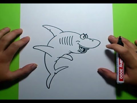Como dibujar un tiburon paso a paso 4 
