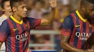 Primeiro Gol de neymar - Barcelona x Tailândia, Amistoso Internacional 2013