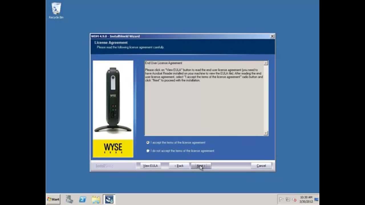 Installation of WYSE Device Manger - WDM - YouTube