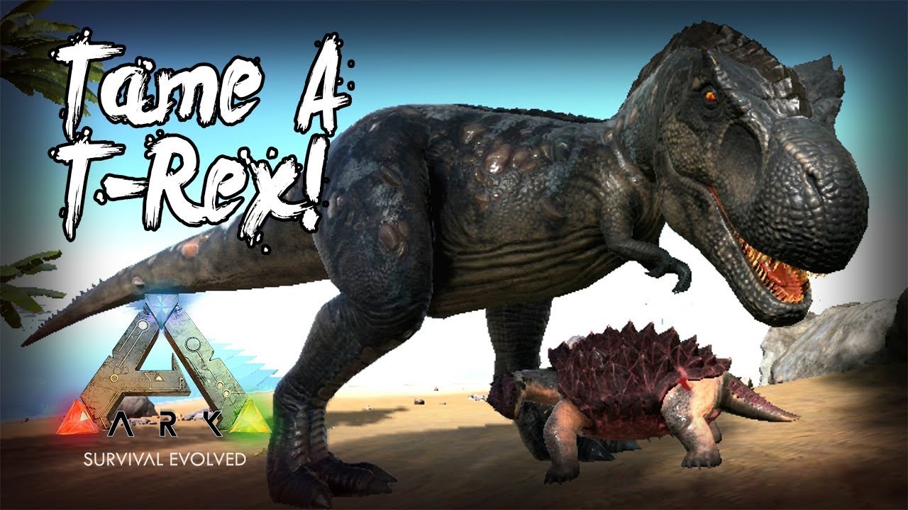 SOLO,HIGH,LEVEL,T-REX,TAME!,Ark:,Survival,Evolved.
