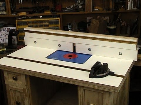 Router table top and fence - YouTube