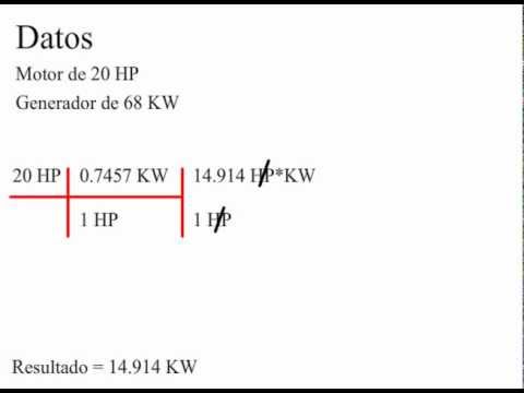 Cómo convertir de Hp a Kw? - YouTube